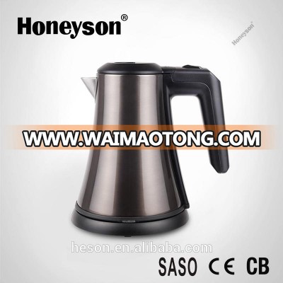 Honeyson CE, CB, SASO approval hospitality supplies hotel tea kettle stainless steel