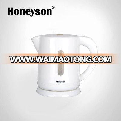 Honeyson new hotel low wattage white plastic electric kettle